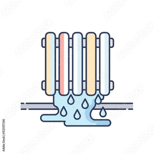  Leaking radiator – represents heating or plumbing issue.