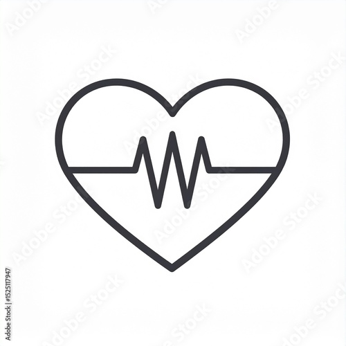  icon of a heart with a heartbeat line running through it