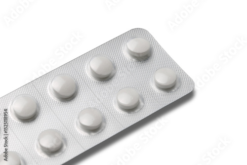 未開封の白い錠剤シート