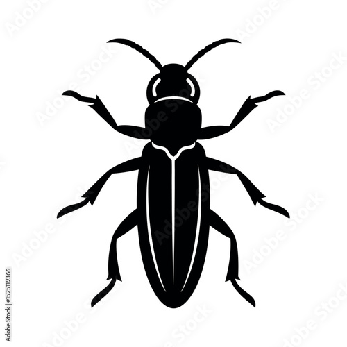 Bark Louse Insect Silhouette Vector Illustration