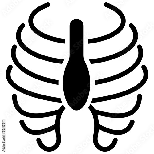 rib cage glyph icon