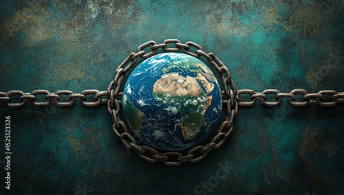 Earth chained, confined