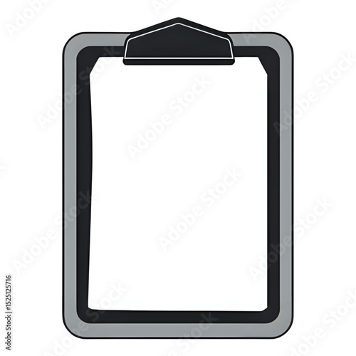 blank clipboard with blank paper