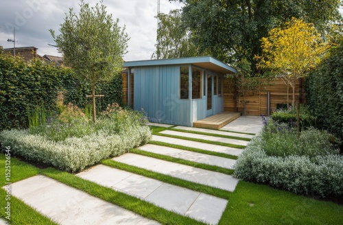 Wallpaper Mural Garden shed with patio and landscape design Torontodigital.ca