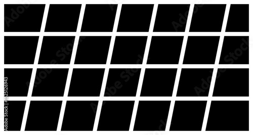 A Black and White Grid Pattern with Skewed Rectangular Cells. blank collage frame photo part or picture Vector mockup. frame. picture college. picture frames.