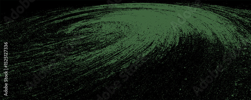 Green swirling patterns bg create an abstract representation of energy in a dark environment. The artwork captures the movement and depth, evoking a sense of infinity and dynamism