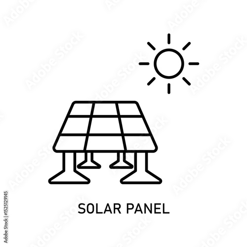 Icon a solar panel, isolated against a clean background.