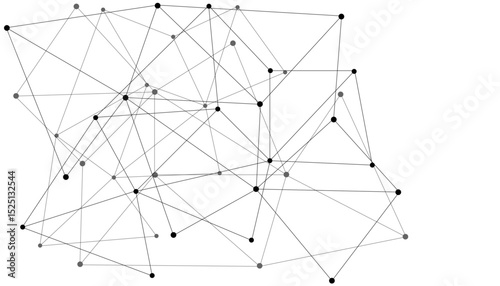 Molecule structure dna and neurons, connected lines with dots, genetic and chemical compounds, illustration.