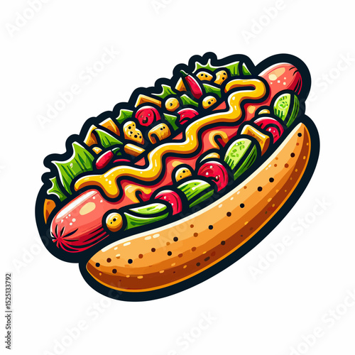 Vector design with hot dog theme
