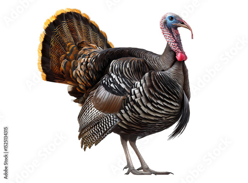  American turkey isolated on a transparent background photo