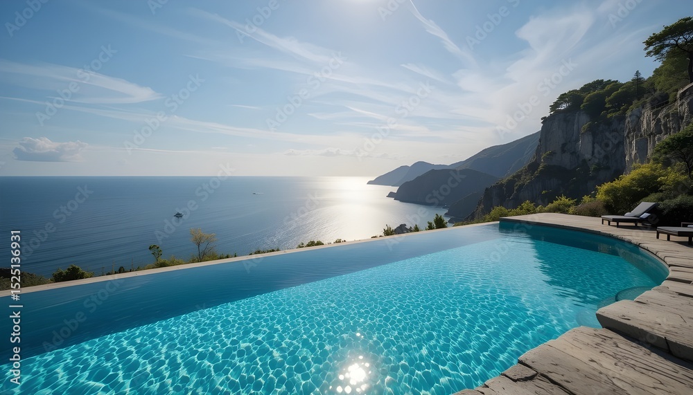 Obraz premium Ocean Viewing Infinity Pool on a Cliff