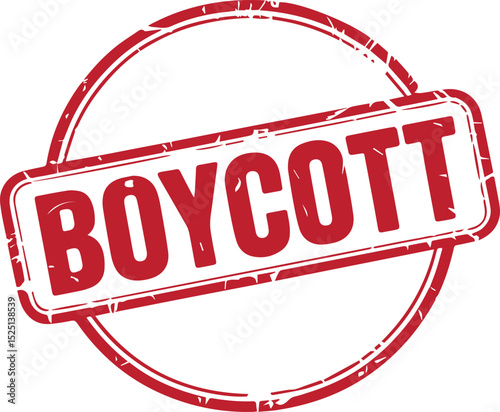 Boycott stamp text vector