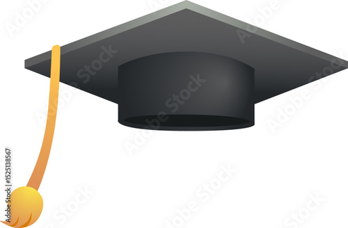 Graduation Cap Vector – Academic Icon in Flat Style