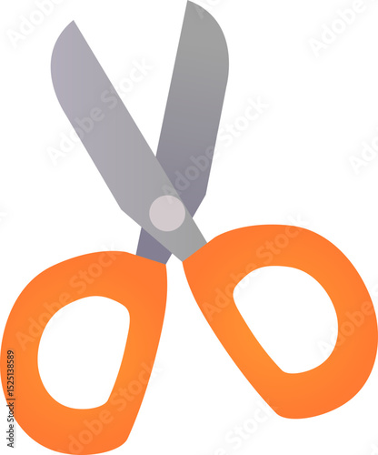 Scissors Vector Icon – School Supply in Flat Design