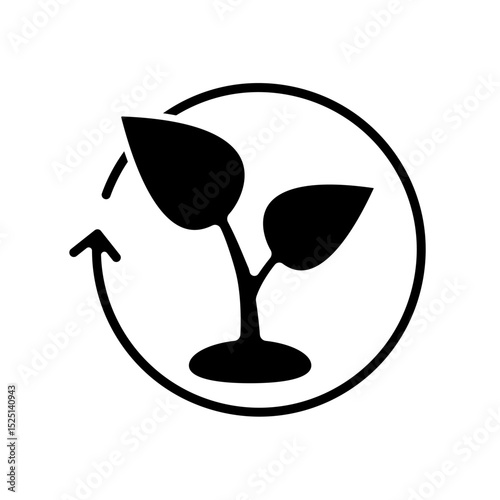 Icon a sustainability, isolated against a clean background.