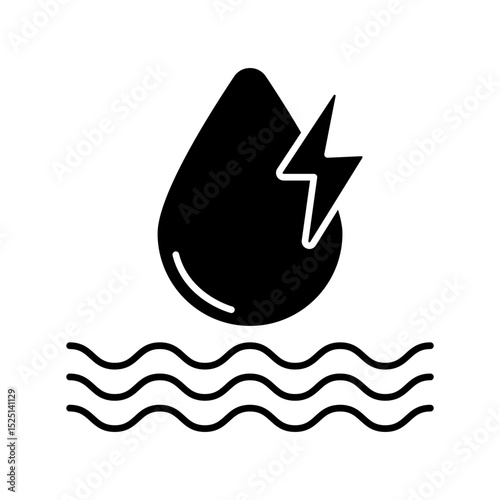 Icon a hydro power, isolated against a clean background.