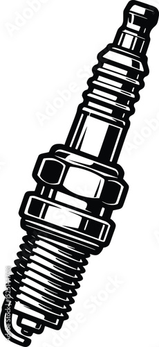 spark plug vector hand drawn illustration.
