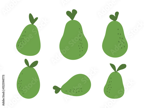 Avocado icon sign or logo isolated on white background vector.