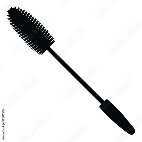 Black Mascara Wand Applicator with Bristles Cosmetic Tool for Eyelash Enhancement and Definition