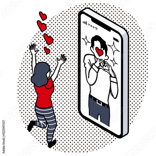 Romance Scam: Woman in Love with a Man on Her Phone