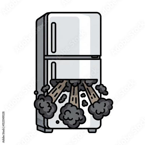 Dirty refrigerator – suggests neglect or spoiled food