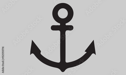 anchor on black background