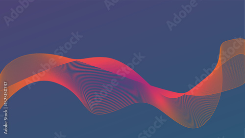 Dynamic Abstract Waves in Gradient Hues on a Minimalistic Background