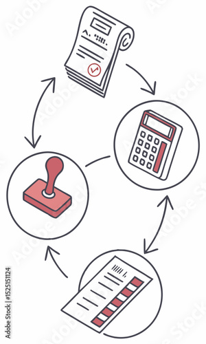 Streamlined Accounting Process Invoice, Calculation, Approval, and Record Keeping