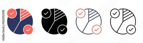 Market Segmentation icon sheet multiple style collection