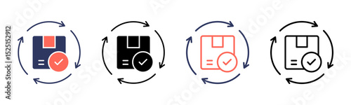 Product Lifecycle icon sheet multiple style collection