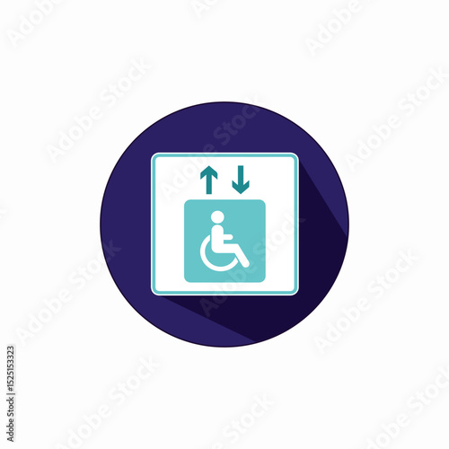 accessible elevator
 icon vector 