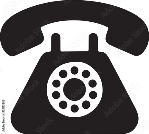 telephone icon, phone silhouette, vintage phone, landline shape, telephone receiver, handset outline, communication icon, old phone, classic telephone, rotary phone, silhouette phone,
