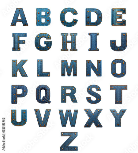 Jeans alphabet. 