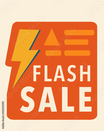 flash sale design for back to school items. a vector concept promoting a flash sale of school items using bright colors and attention grabbing typography. for urgent promotions on landing pages, ads