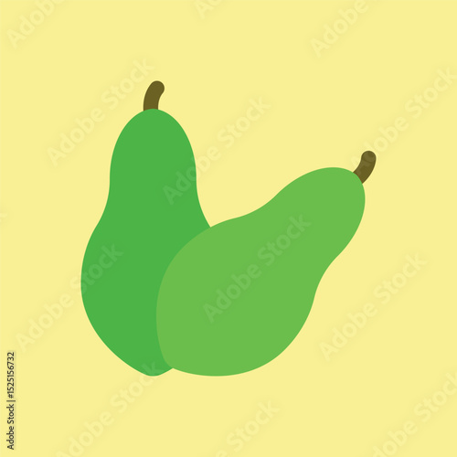 Flat papaya icon, perfect for tropical food, juice labels, healthy lifestyle, and organic visuals.