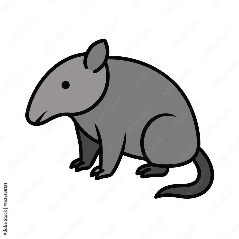 Fototapeta premium cute cartoon shrew vector illustration