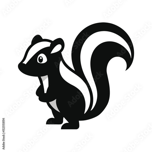 cute cartoon skunk vector illustration