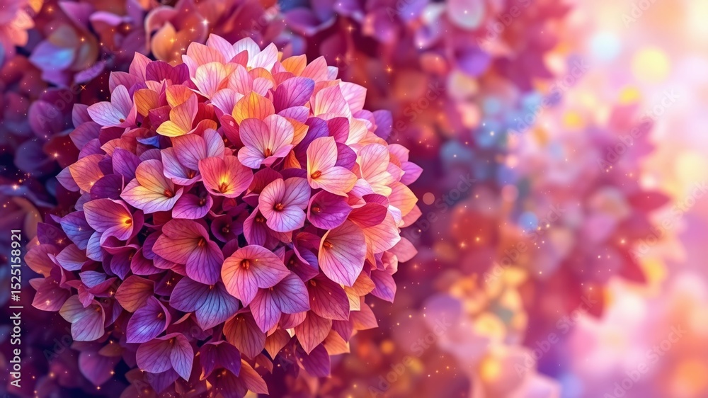 Fototapeta premium AI-Generated Hydrangea Artwork - Modern Design Concept
