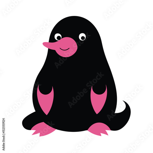 A cute cartoon mole vector illustration