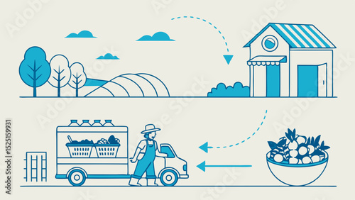 Farm to Table Fresh Produce Journey from Farm to Consumer