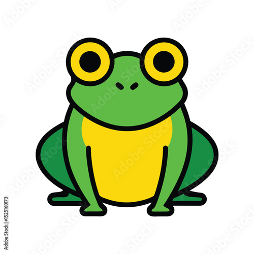 cute cartoon frog vector illustration