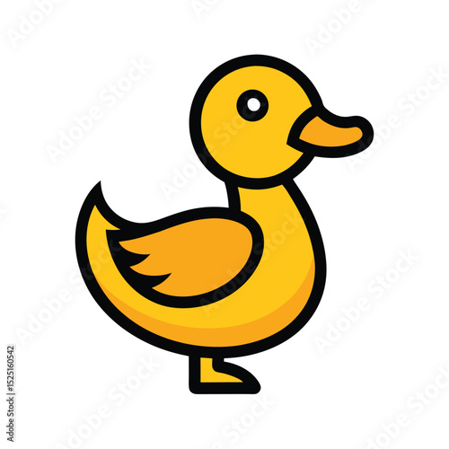 cute cartoon duck vector illustration