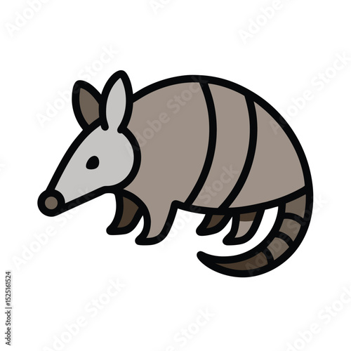 A cute cartoon armadillo vector illustration