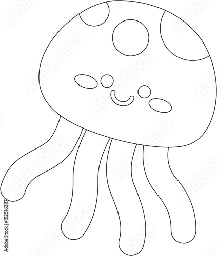 Simple Jellyfish Vector Icon