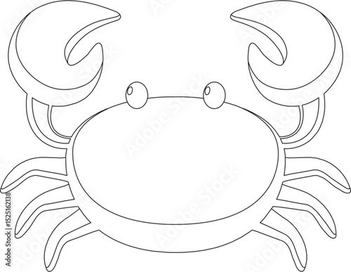 Minimalist Crab Vector Icon
