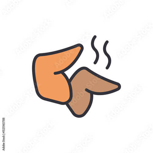 Stylized Illustration Of Steaming Hot Chicken Wings On Transparent Backdrop