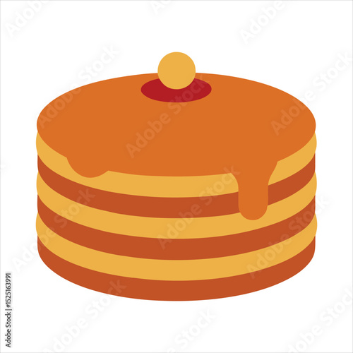 Stack of Delicious Honey Drizzled Pancakes