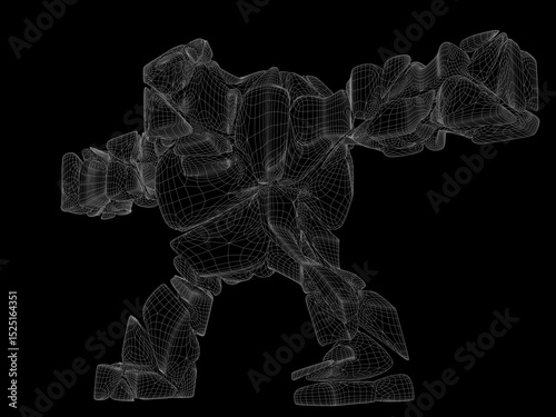 3D illustration of Sci-fi model