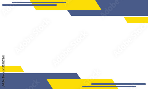 Modern abstract background featuring angular yellow and blue geometric shapes on a clean white canvas, perfect for business templates, tech designs, or dynamic presentations.