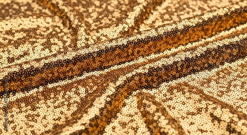 Luxurious Gold Sequin Fabric Texture: Abstract Glittering Background for Fashion Design, Festive Decor, and Glamorous Projects